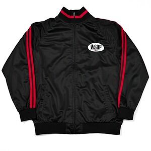 WSOP World Series of Poker Men's 2018 Embroidered Full Zip Track Jacket Lined XL
